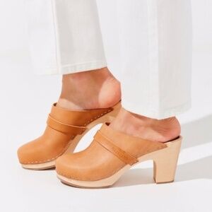 Swedish Hasbeens Heeled Clogs